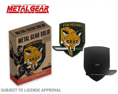 Figurine metal gear solid foxhound insignia limited edition ingot